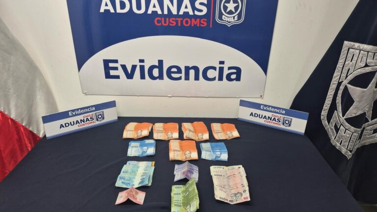 Aduanas detecta contrabando de dinero en paso Los Libertadores Aduana Billetes